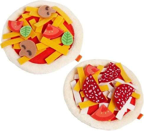 HABA Biofino Mini Pizza's - Two Small Pies with Loads of Fabric Toppings - Pretend Role Play for Little Chefs Ages 3+ in Saudi Arabia