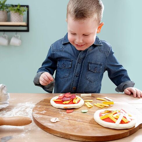 HABA Biofino Mini Pizza's - Two Small Pies with Loads of Fabric Toppings - Pretend Role Play for Little Chefs Ages 3+ in Saudi Arabia