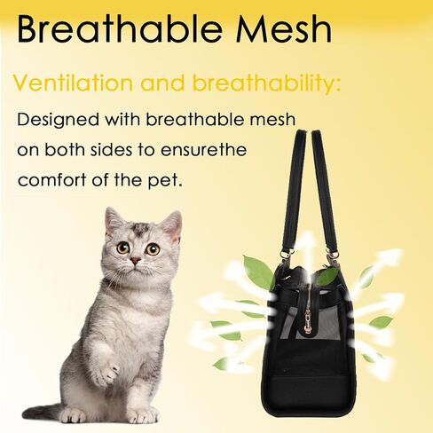 LOCLGPM Fashion Pet Carrier Dog Cat Carrier Purse، حقيبة يد جلدية ناعمة الجوانب حقيبة حمل للحيوانات الأليفة للكلاب الصغيرة والجرو والقطط معتمدة من شركة الطيران TSA (أسود) in Saudi Arabia