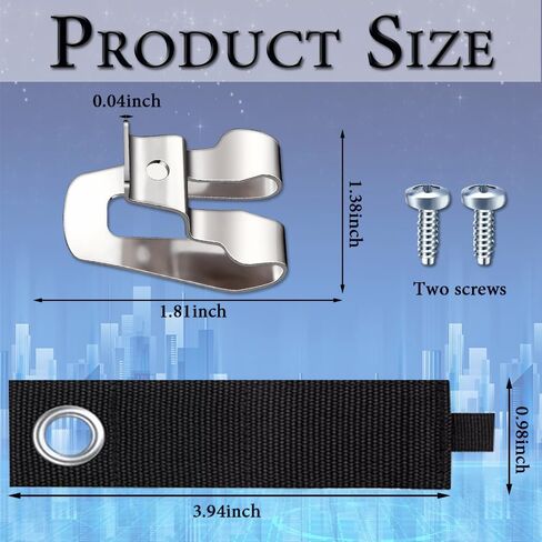 8 قطع من خطافات مشبك الحزام البديلة من Musibo، أداة خطاف مشبك حزام من الفولاذ المقاوم للصدأ، مع 16 قطعة براغي و2 قطعة من أشرطة تخزين منظم، لأدوات حفر المطرقة وأجزاء أدوات الطاقة. in Kuwait