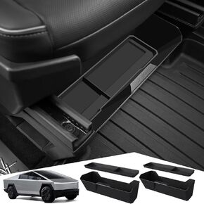Front Under Seat Storage Box for 2024 Tesla Cybertruck Accessories, Under Seat Organizer Hidden Tray for Cybertruck
