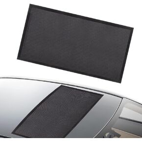 Ajxn قطعة واحدة من شبكة تظليل فتحة سقف السيارة، 39.3 بوصة × 25.5 بوصة، غطاء حماية من أشعة الشمس والغبار الحراري، غطاء قابل للتنفس من نوع الامتزاز للتخييم، عالمي لمعظم السيارات (أسود) in Kuwait