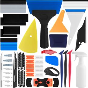28 Pcs Car Window Tint Tools Kit Vinyl Wrap Tool Window Tint Squeegee Tools Vehicle Glass Protective Film Installation Kit Automotive Window Film Tinting Kit