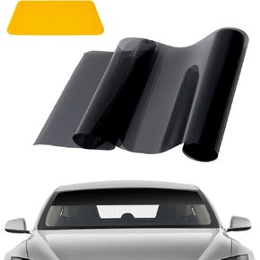 Car Sun Visor Strip Tint Film, Vehicle Windshield Window Tint Film, Auto Tint Protector Film Universal Front Windshield Solar Sticker Protection Film for Sunshade (Black)
