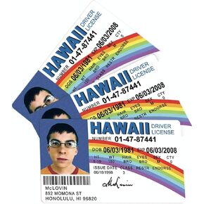 ملصق McLovin ID مكون من 3 قطع - ملصق فينيل مقاوم للماء لا يبهت لمصد السيارة، والكمبيوتر المحمول، والجدار، والنافذة - 5 بوصات in Saudi Arabia