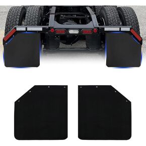 24 x 24Inch Mud Flaps for Semi Trucks TPE Tractor Trailer Heavy Duty Mudflaps Oversized Splash Guard, Cut Corner Design