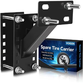 VOISEN Spare Tire Carrier,Boat Trailer Spare Tire Mount, Spare Tire Mount for Utility Trailer,Fits 4 5 6 Lugs Trailer Wheels on 4", 4.5'', 4.75'', 5'' and 5.5'' Bolt Patterns,Holds up to 150 Lbs