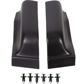 ECOTRIC Cab Corner Cover Compatible With 2004-2008 Ford F150 Crew Cab ABS Black-1 Pair 2 Pcs