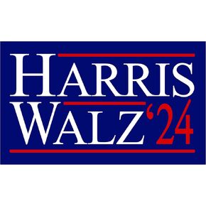 Kamala Harris Tim Walz 2024 Presidential Election Bumper Sticker Car Decal Democrat for President Presidential USA Election Political Sticker Blue