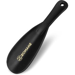 ZOMAKE Plastic Shoe Horn 7.5 Inch - Small Kid Shoehorns Travel Size Shoe Helpers Short Shoe Horn For Men Women Seniors(Black)