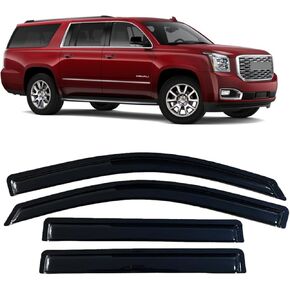 Original 4pcs Wind Deflector, Outside Mount Tape-On Rain Guards Set, Nice Side Window Visors Compatible with 2015-2020 Cadillac Escalade ESV & Chevy Suburban & GMC Yukon XL 94966