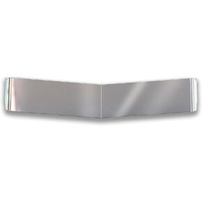 RoadWorks | Stainless Steel Rival 13" Straight Drop Post Mount Visor for Kenworth Trucks with Curved Glass 1 and 2 Piece Windshields | 45941