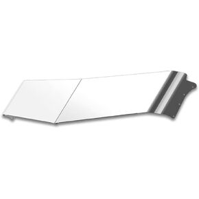 RoadWorks | Stainless Steel Challenger 11" - 13" V-Drop Post Mount Visor for Visor Peterbilt Legacy Cab Ultracab and Flat Top Trucks | 35930