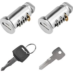 4 PCS Lock Cores, Car Roof Rack System Components Lock Cylinder with Key, Lock Cores Compatible with Bike Rack Lock, Roof Cargo, Towers, ﻿Replacement Parts Car Accessories