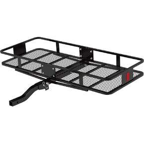 Rockland Foldable Cargo Carrier Hitch Mount, 500 LBS Capacity, 60" x 24" Heavy Duty Cargo Carrier Luggage Basket for SUVs, Vans, Cars, Trailers, with 2" Receiver