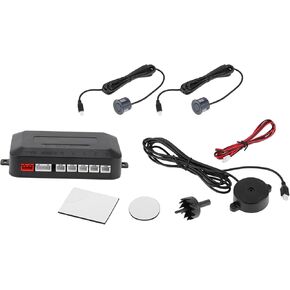 Motoforti Universal Car Auto Vehicle Reverse Backup Radar System Reverse Parking Sensors Alarm Buzzer Reminder Distance Detection Gray 2 Parking Sensors