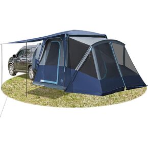 TIMBER RIDGE 5-9 Person SUV Tent with Screen Porch and Awning for Family Camping, Weather Resistant and Portable Van or Car Tent, Includes Rainfly and Storage Bag, 13' W X 10' L X 7.1' H, Blue