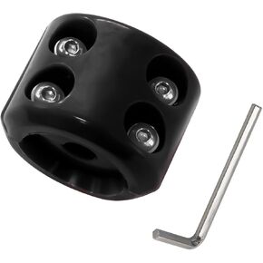 Car Rubber Winch Stopper for ATV UTV Truck, Cable Saver Hook Stopper Line for Synthetic Rope, Bump Shock Saver Dampener with Stainless Steel Screw and Nut (Red)
