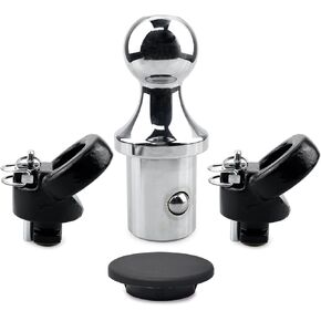 60618 Puck System Gooseneck Hitch Ball Kit Compatible with 2013-2023 Dodge RAM 2500 3500 2-5/16 Inch for Truck Bed with 2 Gooseneck Safety Chain Anchors 30000 Lbs GTW/ 7500 Lbs VTW