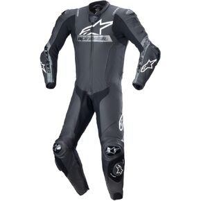 Alpinestars Missile V2 Ward 1-Piece Leather Suit (Black/Metallic Gray, 54)