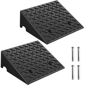 Rubber Curb Ramps, 6 Inch Rise Height Threshold Ramp, 8818Lbs Capacity Heavy-Duty Driveway Ramp for Cars, Motorcycles, Bicycles, Wheelchairs, Trailers, Lawnmowers, Pet Mobility, 2 Pack
