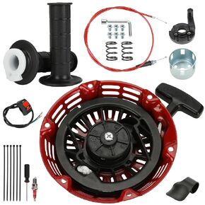 Pull Start Assembly Recoil Starter Replacement for Predator 212 224 196cc 5.5HP 6.5HP Engine Coleman CT200U BT200X CT200U-EX Baja TrailMaster MB200 Mini Bike Go Kart Powersports Parts