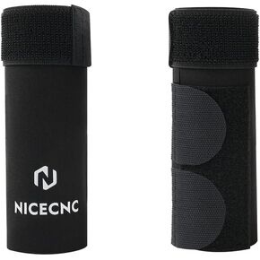NICECNC Black Front Fork Sock 6" Fork Seal Protectors,Upside Down Forks,37-50mm Fork Tube Compatible with V-Twin Sport Cruiser Adventure Touring Custom or Dual Sport Bike
