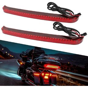 LED Saddlebag Motorcycle Tail Lights,2pcs Motorcycle Tail Light with Sequential Turn Signals Brake Light Running Light Compatible with Harley Touring Electra Glide Road Glide FLHR CVO 2014-2023