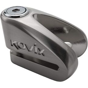 Kovix KVS2 Heavy Duty 14mm Pin Stainless Steel Anti-Theft Disc Lock Anti-Sawing Rust Resistant Brushed Metal