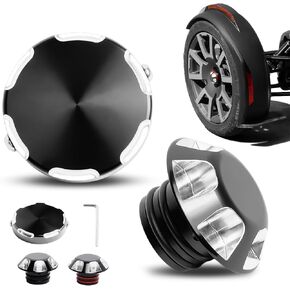 Axle Caps and Wheel Bearing Cover Five Pack Wheel Center Axle Cap for Can-Am Ryker 600 900 Ace Rally Sport,CNC Aluminum Front Axle Nut Covers Rear Axle Cap Kit for Ryker All Models (Black)
