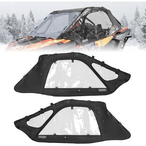 KEMIMOTO PRO XP Upper Doors, Soft Cab Enclosures 2024 Version Zippers Compatible with Polaris RZR PRO XP/Turbo R 2020-2025 Upper Windows Fit with Side Mirrors and Windshields #2884664 (2-seat)