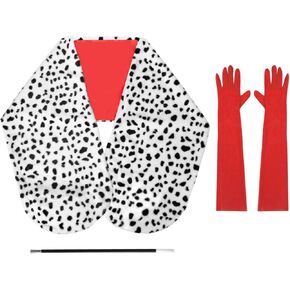 Cruella Deville Costume for Women, Halloween Costumes Accessories for Adult Women on Halloween Dress Up Cosplay Party Favors