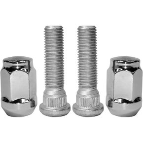 M14x1.5 Chrome Wheel Lug Stud Nut Set LR068126 Compatible with 1996-2022 Land Rover Range Rover LR2 LR3 LR4 Defender 90 110 Discovery Sport 611-297 (4PCS)