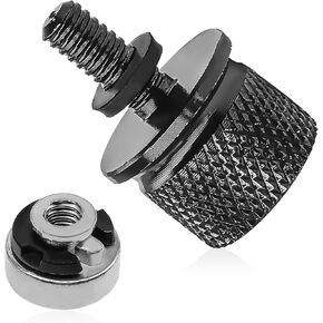 Chrome Rear Fender Seat Bolt Nut Kit, Stainless Steel Seat Screw Quick Mount for 1996-2024 Harley Davidson(Black)