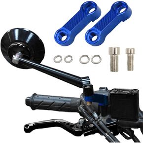 2Pcs Motorcycle Mirror Extenders, Motorcycle Mirror Mount Riser Extender Adapter, Aluminum Alloy Mirror Adapter, Motorcycle Rearview Mirror Adapter for Motorcycles with M10 M8 Mounting Apertures
