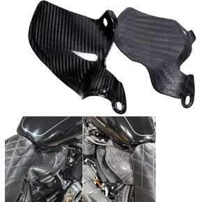 100% Black Carbon Fiber Mid Frame Heat Air Deflector Shield for Harley Davidson 2018-2024 Softail Street Bob Low Rider S ST FLSL FLDE FLXB FXBR FXDR FXFB