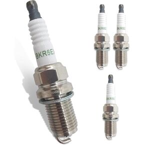 4 PCS Car Engine Spark Plug, Waterproof Metal Vehicle Spark Ignition System Plug, Durable Automotive Spark Accessories, OEM Number #BKR5EIX11 5464, Compatible with Honda Mazda Lexus (Silver)