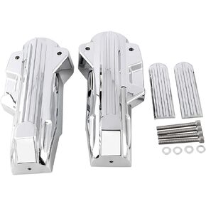 Gloss Black Motorcycle Upper Fork Slider Accents Lower Fork Leg Covers for Harley Touring Glide Road King Glide Street Glide Electra Glide Ultra Classic 2014-2023