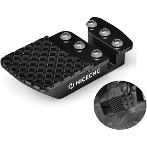 NICECNC X3 Brake Pedal Extender Aluminum Compatible with Can Am X3 Turbo 2017 2018 2019 2020 2021 2022 2023,Maverick X3 Max Turbo R RR XDS XRS, X3 RR R XRC, X3 900 HO 2018, See Fitments Black