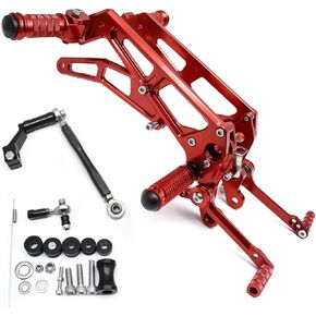 CNC Grom125 21-23 Motorcycle Adjustable Rearsets Foot Pegs Rear Set Footpeg Brake Shift Pedal Compatible with GROM 125 MSX125 2021 2022 2023 Black