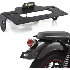 Motorcycle Fender Eliminator Compatible with Royal Enfield Meteor 350 2020 2021 2022 2023 2024 Tail Tidy License Plate Bracket