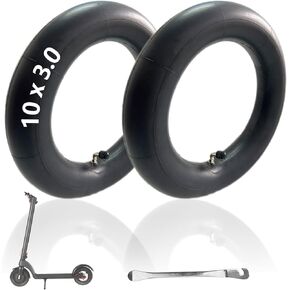 2 Pack 10x3 Inner Tubes, 80/65-6 Scooter Tire Tube, 10 Inch Tube with 90 Degree Replacement for 255x80, 80/65-6.5, 90/65-6.5, 10x3.0 Electric Scooter Tire