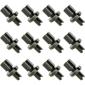 12 PCS Clutch Brake Cable Adjuster Screws, 8mm Metric Clutch Adjuster Nut Bolts Replace 34-67090, Brake Cable Adjuster Bolt for Bicycle ATV CT70 XR50, Motorcycle Accessories (Silver)