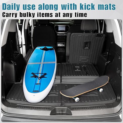 Cargo Mat Backrest Mats 2-in-1 Design for 2017-2023 GMC Acadia 6/7 Seats Accessories, All-Weather TPE Trunk Mat Cargo Liner Protector for GMC Acadia(Cargo Mat with Backrest Mats) in Kuwait