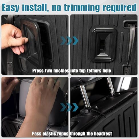 Cargo Mat Backrest Mats 2-in-1 Design for 2017-2023 GMC Acadia 6/7 Seats Accessories, All-Weather TPE Trunk Mat Cargo Liner Protector for GMC Acadia(Cargo Mat with Backrest Mats) in Kuwait