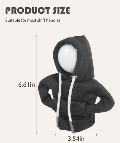 RACOONA Gear Shift Hoodie,Car Decor Car Gear Shift Cover,Gear Shift Knob Cover Gear Shift Hoodie Cover, Car Shift Knob Hoodie,Fashionable Hoodie Shift Knob Protector Car Accessories for Women (Black) in Saudi Arabia