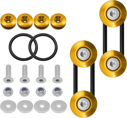Bumper Quick Release Kit, Universal Billet Bumper Trunk Quick Release Fastener Kit, Bumper Fasteners for Front Rear Bumper Trunk Fender Hatch Lids (Black) in Kuwait