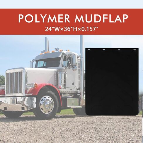 24 x 24Inch Mud Flaps for Semi Trucks TPE Tractor Trailer Heavy Duty Mudflaps Oversized Splash Guard, Cut Corner Design in Kuwait