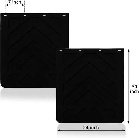 24 x 24Inch Mud Flaps for Semi Trucks TPE Tractor Trailer Heavy Duty Mudflaps Oversized Splash Guard, Cut Corner Design in Kuwait