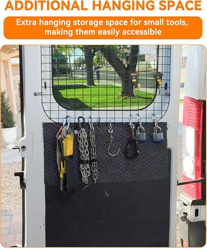 شاشات أمان النافذة الخلفية تناسب 2015-2024 Ford Transit متوسطة السقف عالية السقف فان شاشة أمان معدنية 2 قطعة باللون الأسود in Kuwait